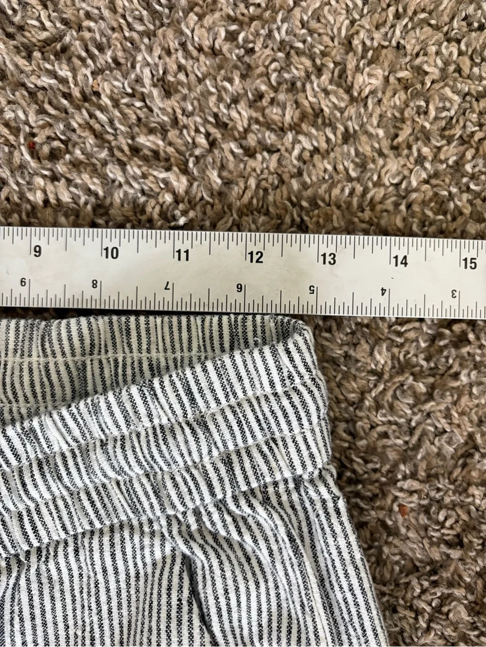 J Crew Striped Linen Cotton Blend Drawstring Pants Womens 2 Summer Beach